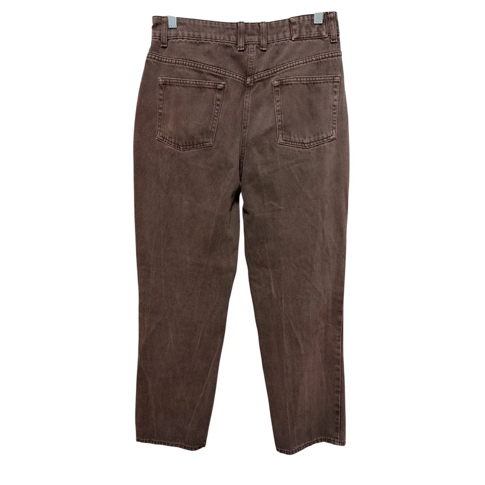 Collusion x005 Womens Brown Straight Leg High Rise Button Fly Jeans Size 30